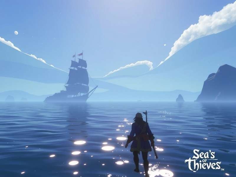 Sea of Thieves New Season key art featuring pirates on a ship at sunset