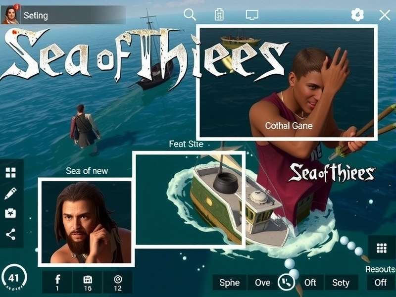 Sea of Thieves cross-platform play showing Xbox, PC, and PS5 players sailing together