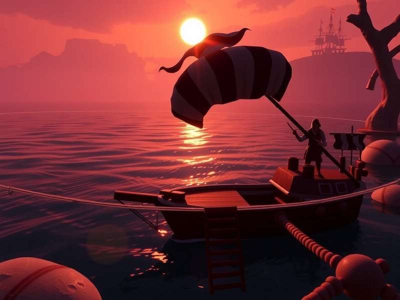 Sea of Thieves Season 10 Key Art showing pirates on a ship amidst a storm