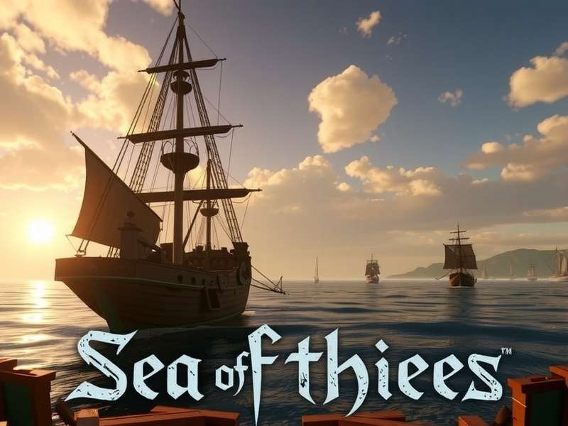 Sea of Thieves crossplay visual showing Xbox, PC, and PlayStation icons connected