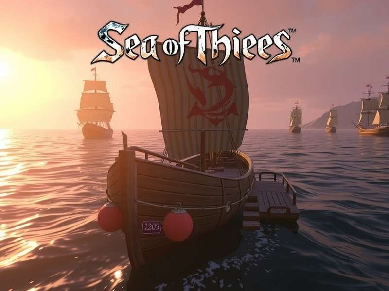 Sea of Thieves PS5 gameplay screenshot showing a ship battle at sunset