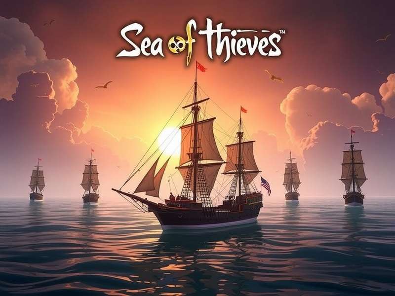 Sea of Thieves Game - Pirate ship sailing on ocean