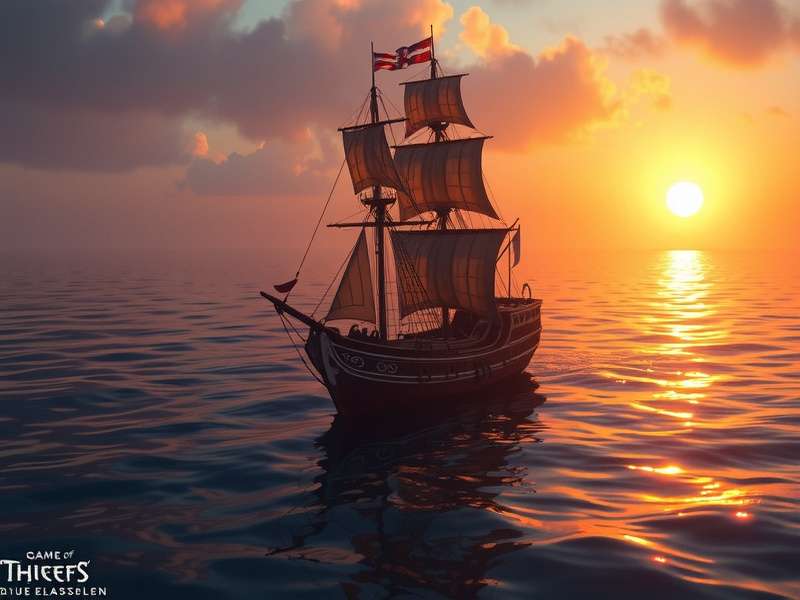 German Sea of Thieves streamer setup with pirate theme