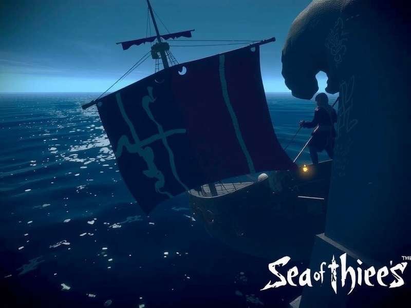 Sea of Thieves fleet of ships sailing together