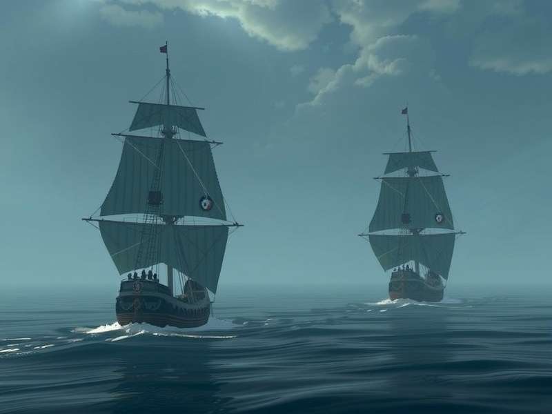 A majestic galleon sailing through a storm in Sea of Thieves