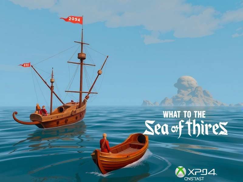 A fleet of ships from Xbox, PlayStation, and PC sailing together in Sea of Thieves