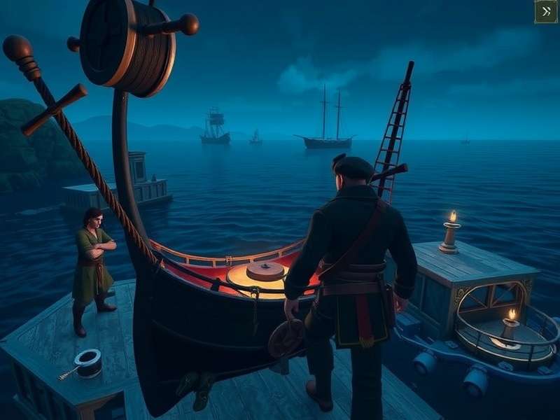 A hidden cove used by smugglers in Sea of Thieves, with a sloop tucked away behind rocks