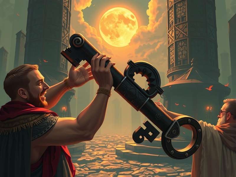 Artistic concept of the Sanctuary of the Banished Key hidden in a sea cave