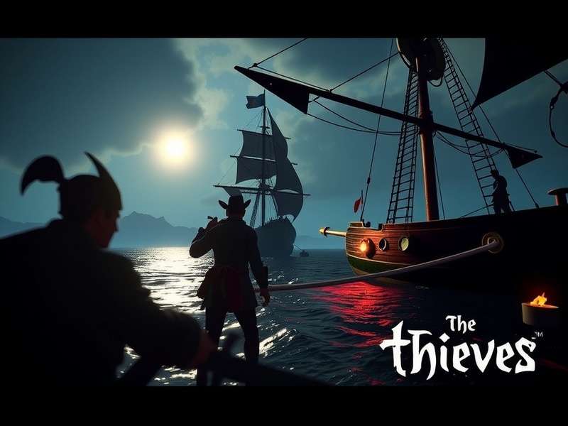 A hilarious moment in Sea of Thieves with pirates laughing on a sinking ship