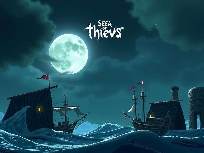 A pirate celebrating with rare Twitch Drop cosmetics including the Obsidian Capstan and Twitch Drop sails in front of a vibrant sunset