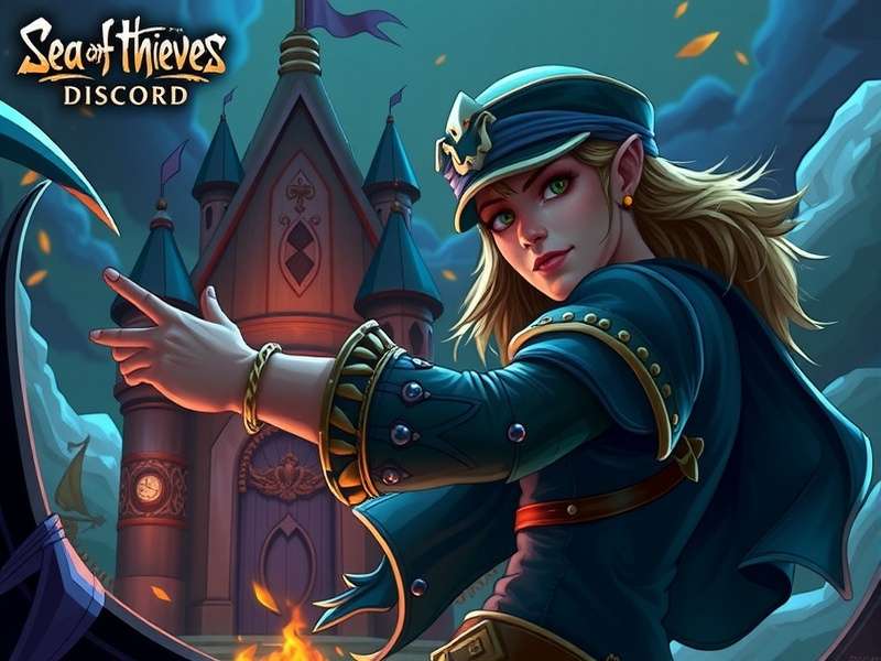 Sea of Thieves Discord server interface showing active channels and voice chats