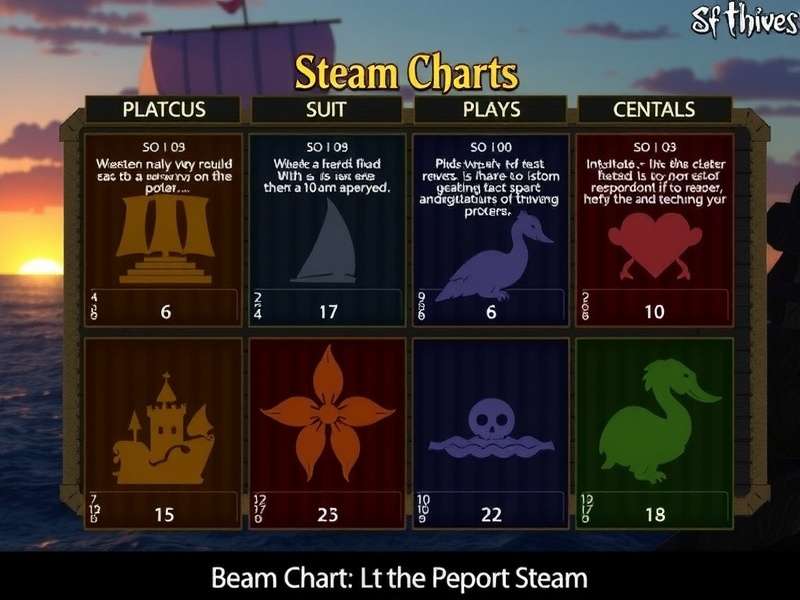 Sea of Thieves Steam Charts showing player count trends over time