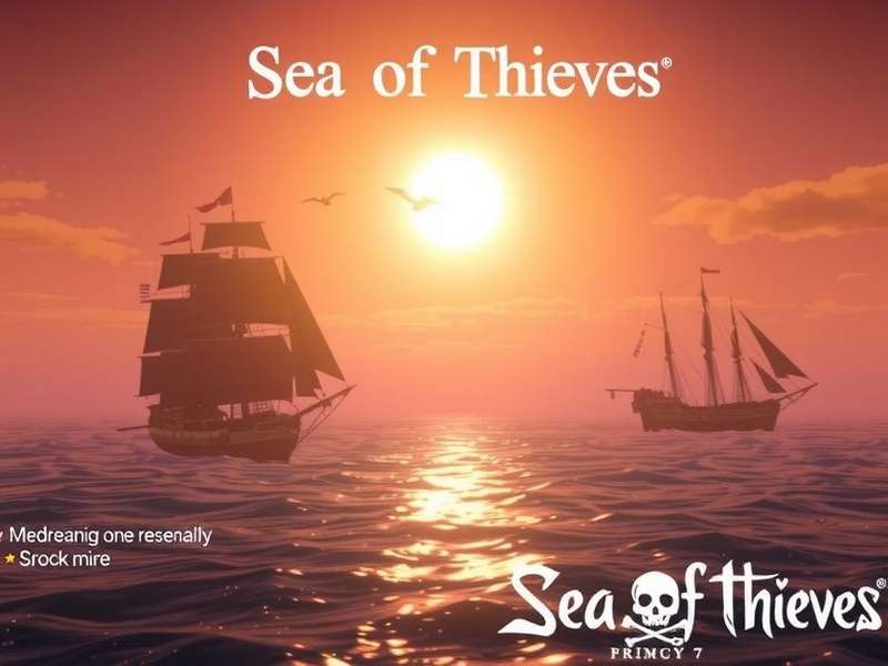 Sea of Thieves crossplay visual showing PS5, PC, and Xbox players sailing together