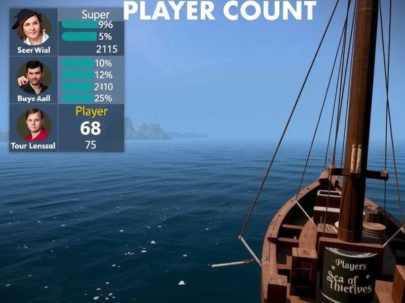 Steam Sea of Thieves Player Count Chart showing trends over time