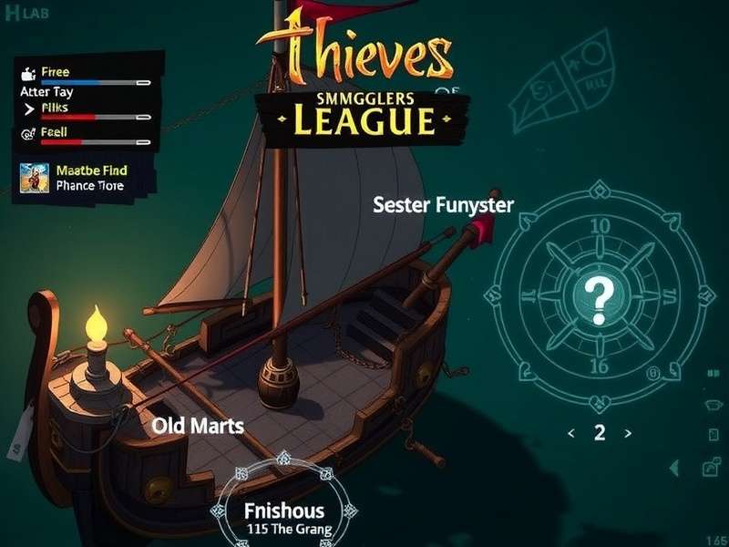 Sea of Thieves Smugglers Bay landscape with pirate ship