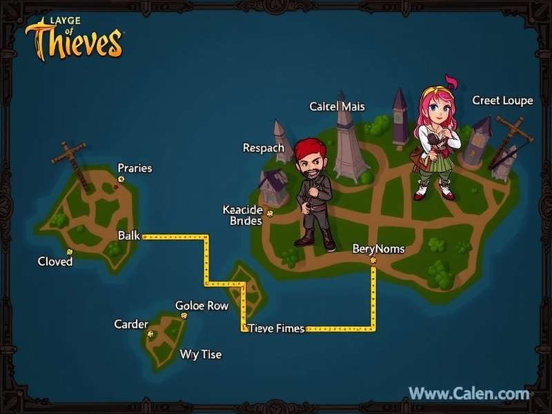 Interactive composite map of Smugglers League activity across the Sea of Thieves, showing key islands, drop points, and smuggling routes.