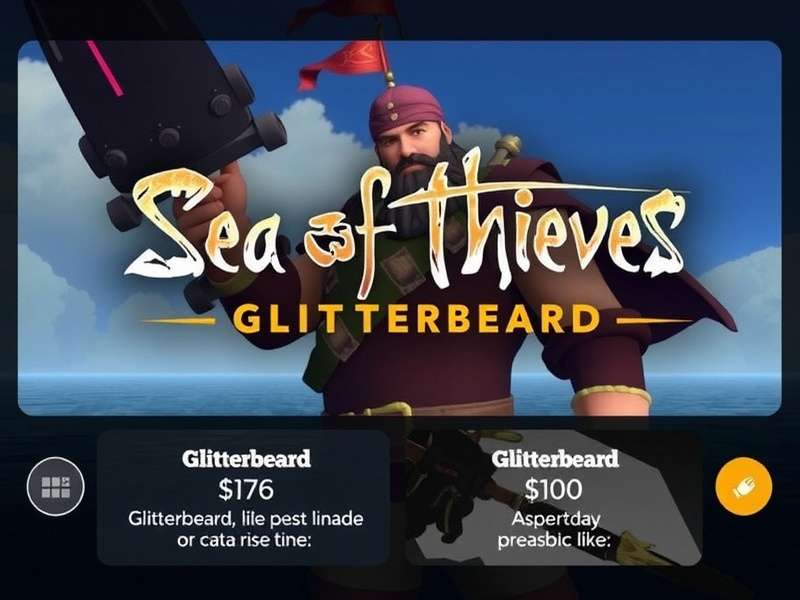 Glitterbeard quest in Sea of Thieves showing a pirate with a glittering beard