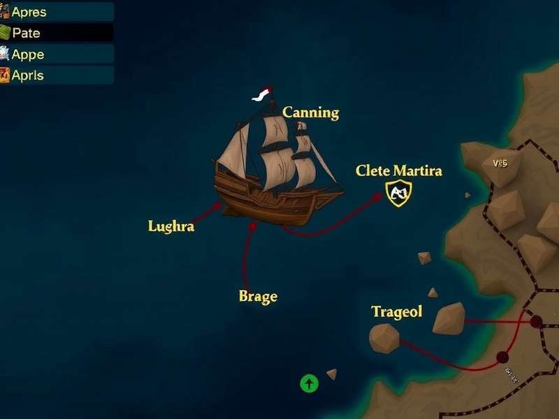 Detailed hand-drawn map of suspected Smugglers League locations around the Sea of Thieves