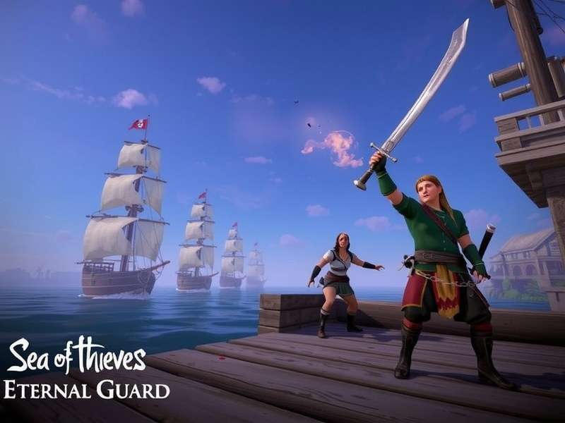 Sea Of Thieves Eternal Guard concept art showing armored pirates guarding a treasure