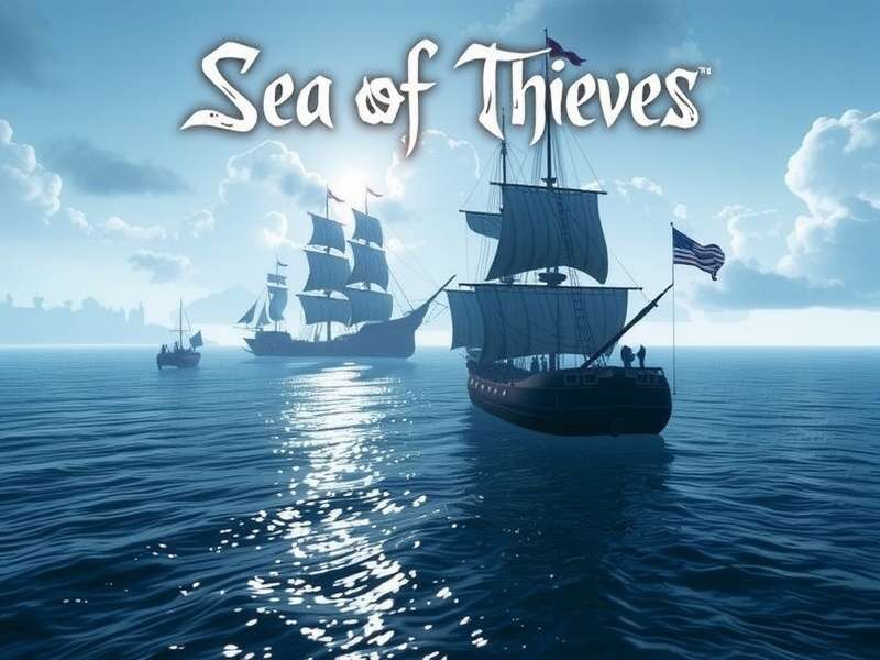 Sea of Thieves PS5 gameplay screenshot showing a pirate ship on stormy seas