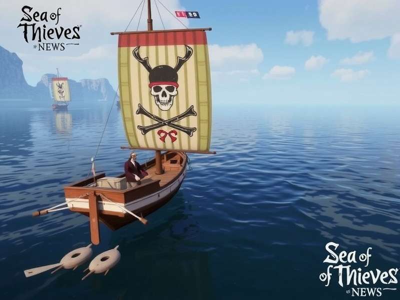 Sea of Thieves Season 14 key art — pirate ship sailing into a golden sunset