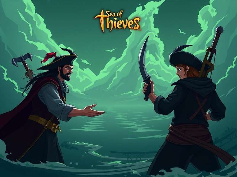 Sea Of Thieves Smugglers League Representative sailing through stormy waters with contraband cargo