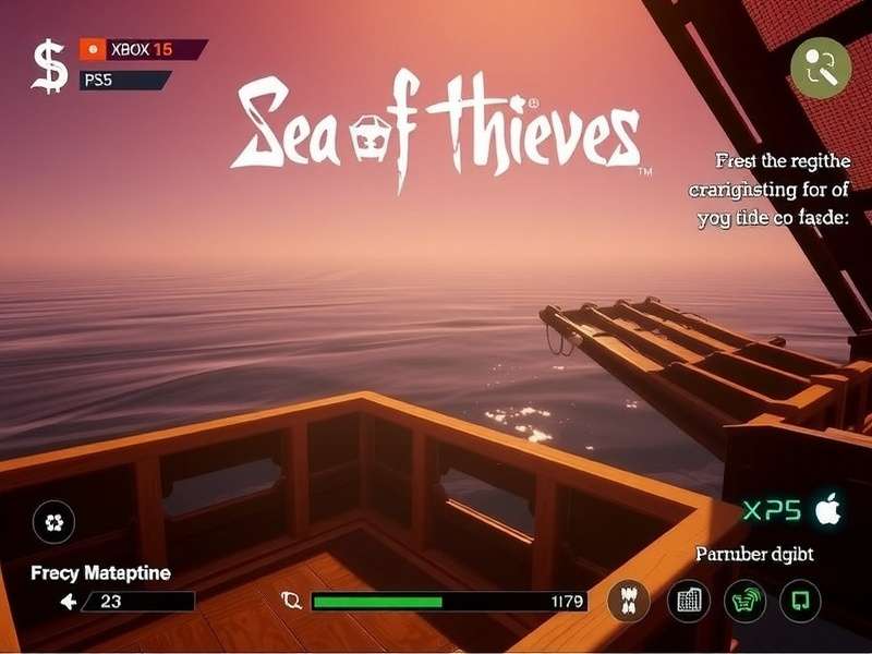 Sea of Thieves crossplay on Xbox and PS5 – two crews sailing together under a golden sunset