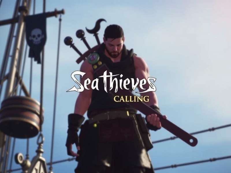 Sea of Thieves on PlayStation 5 - pirate ship sailing at sunset with vibrant colours